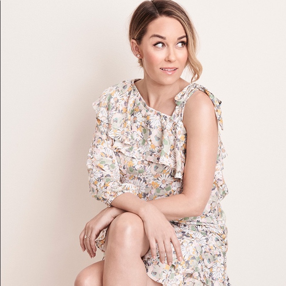 LC Lauren Conrad Daisy Floral Print Ruffle Mini Skirt Y2K Size XXL - Picture 4 of 8